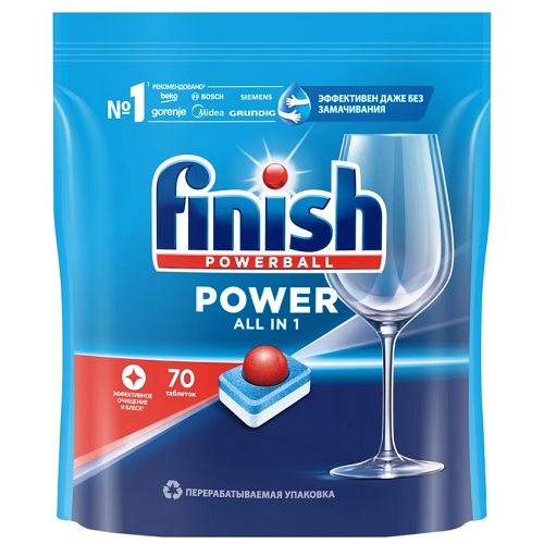 FINISH POWER All in 1 Таблетки для посудомоечных машин 70 шт (4)