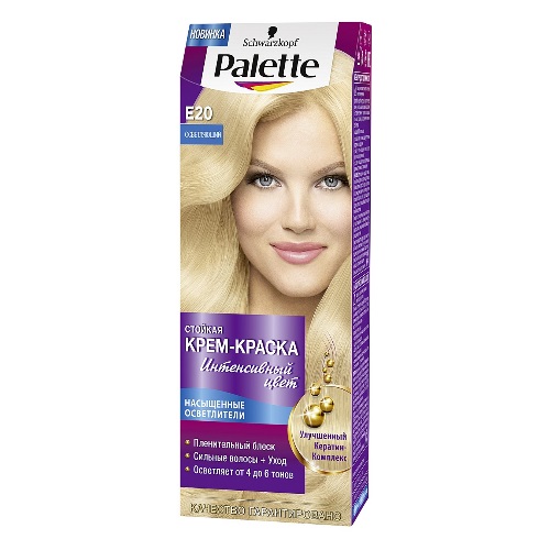 PALETTE Крем-краска для волос Осветляющий E20 (10)