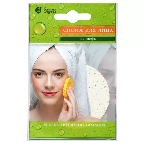 БАННЫЕ ШТУЧКИ Спонж для лица из люфы 6 см (100) БАННЫЕ ШТУЧКИ Спонж для лица из люфы 6 см (100)